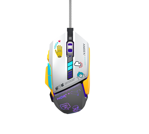 ANEEX M202 Wired RGB Gaming Mouse - 6600 DPI